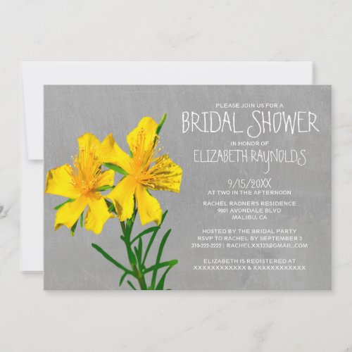 Hypericum Bridal Shower Invitations