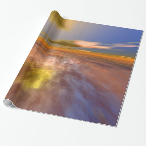 HYPERION WORLD ALIEN SEASCAPE SKY CLOUDS Sci_Fi Wrapping Paper