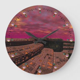 HYPERION WORLD Science Fiction,Sci-Fi Large Clock