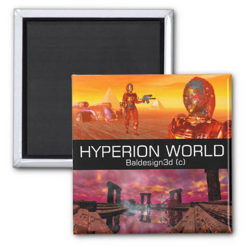 HYPERION WORLD SCIENCE FICTION Scifi Magnet