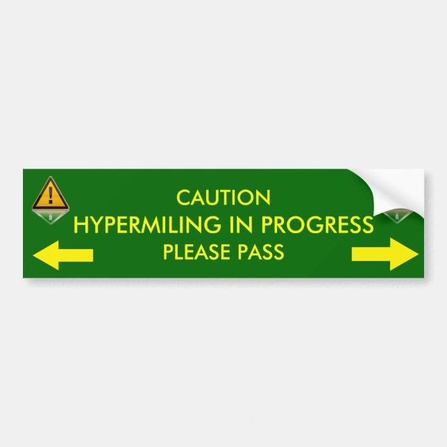 Hypermiling Bumper Sticker (Front)