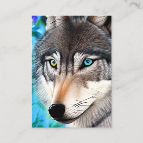 Hyperrealistic Wolf Digital Graphic Calling Card