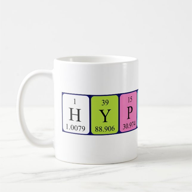 Hyperstar periodic table name mug (Left)
