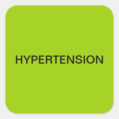 Hypertension Medical Chart Labels