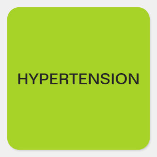 Hypertension Medical Chart Labels