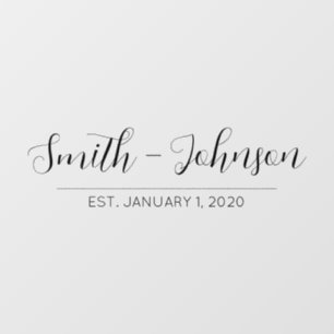 Hyphenated Family Name - Wall Art Decal