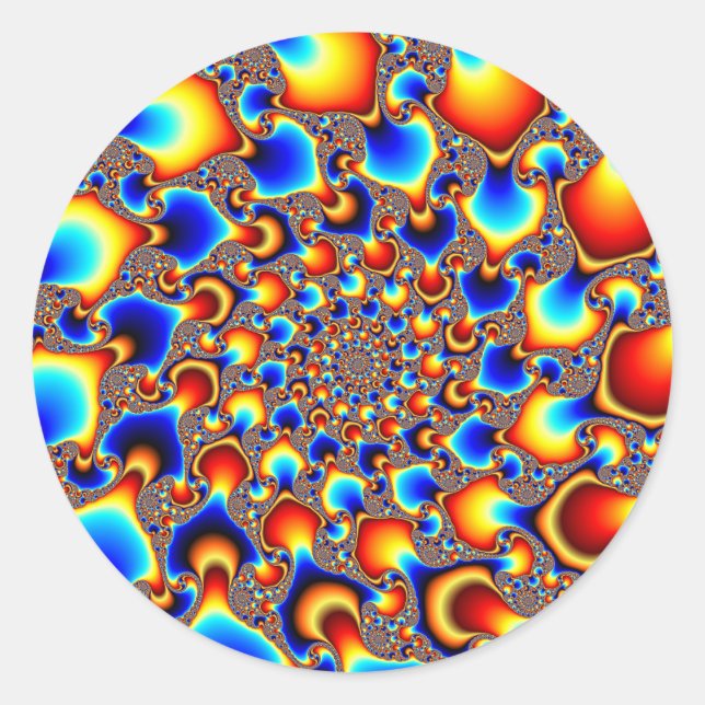 Hypn0sis - Fractal Art Classic Round Sticker (Front)