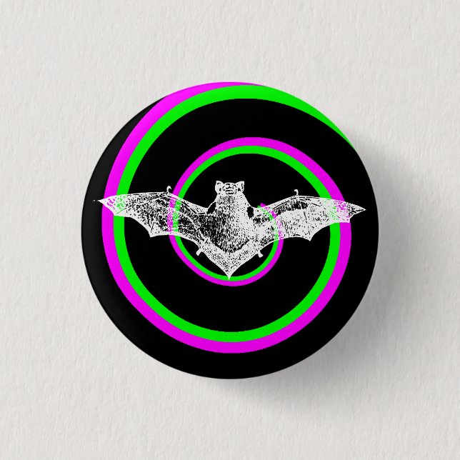 HYPNO BAT PINBACK BUTTON (Front)