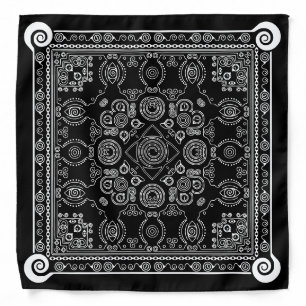 Hypno Hanky, Hypnosis Flagging Bandana On Black !