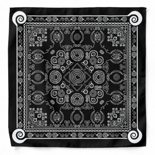 Hypno Hanky Hypnosis Flagging Bandana On Black 