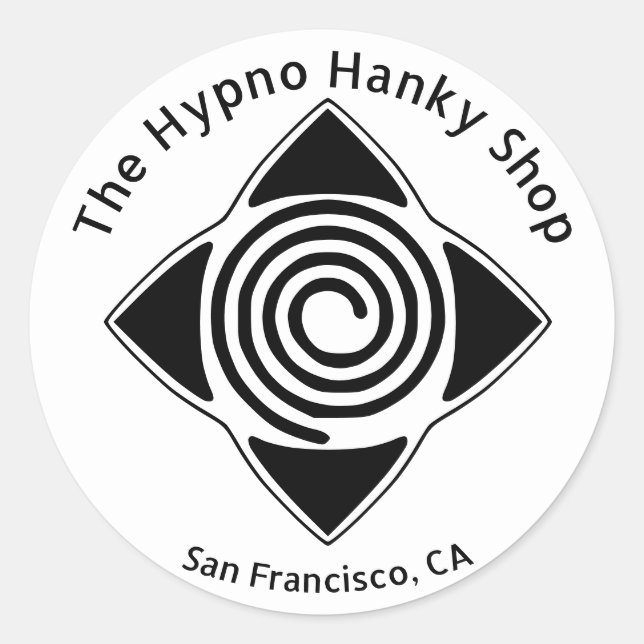 Hypno Hanky Shop Hypnosis Everywhere Logo Sticker (Front)