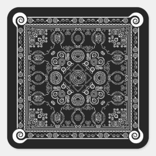 Hypno Hanky Spiral Bandana, Handkerchief Sticker