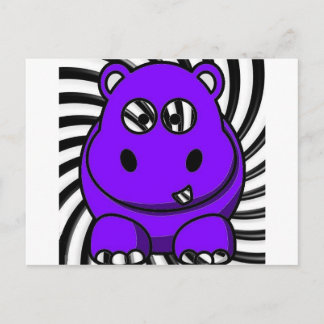 Hypno Hippo Purple Postcard