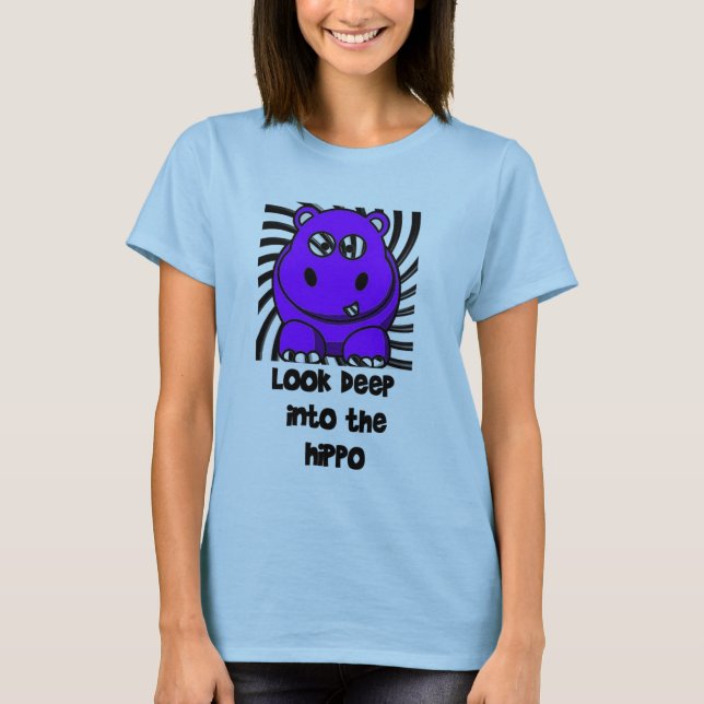 Hypno Hippo Purple T-Shirt (Front)