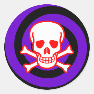 HYPNO SKULL CLASSIC ROUND STICKER