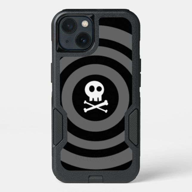 Hypno Skull & Crossbones Otterbox iPhone Case (Back)