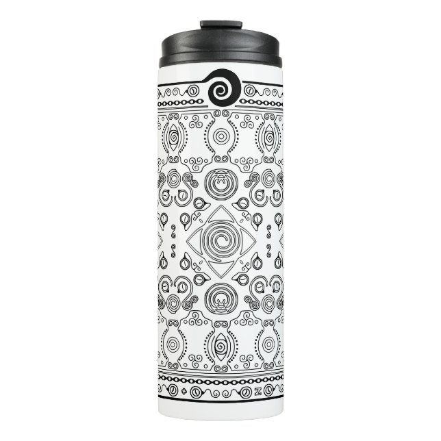 Hypno Spiral Bandana Thermal Travel Tumbler (Front)