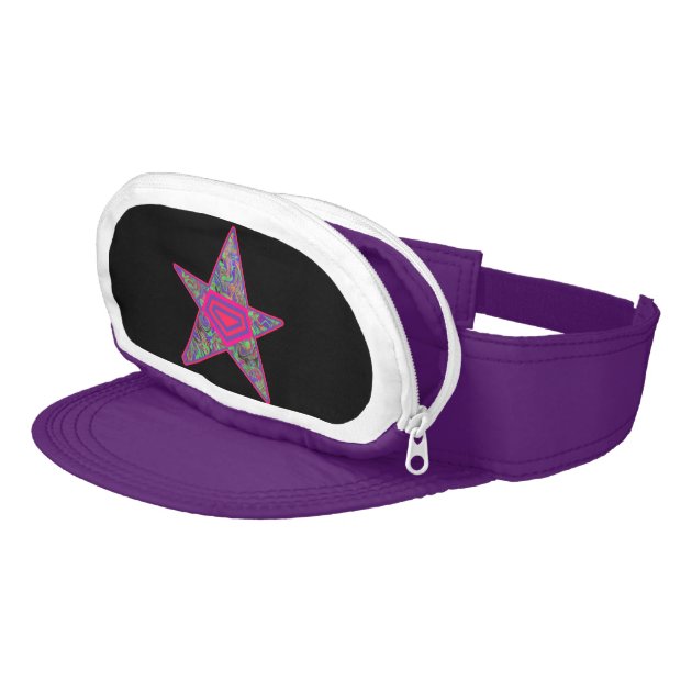 purple visor hat