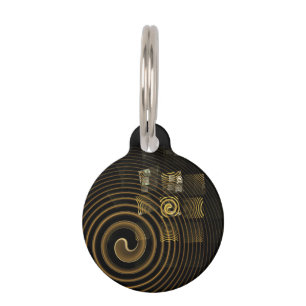 Hypnosis Abstract Art Round Pet Tag