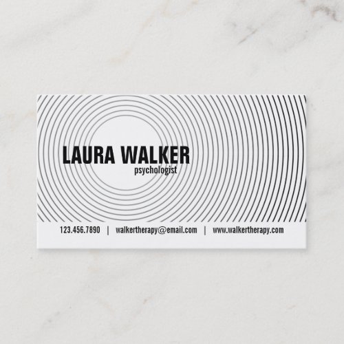 Hypnosis Circles - Black Business Card Templates