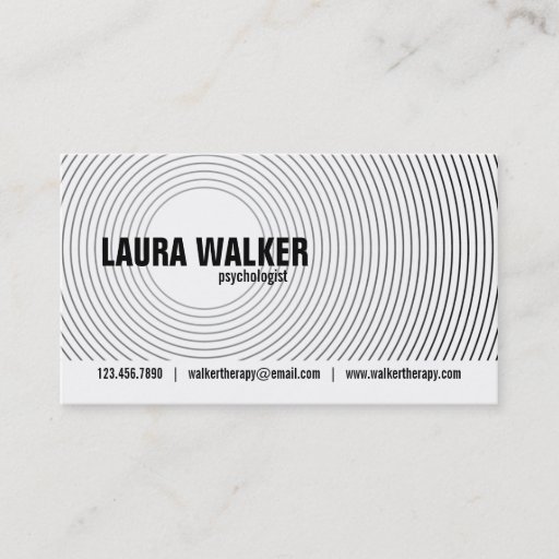 Customizable Hypnosis Circles - Black Business Card Templates