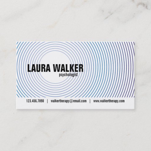 Customizable Hypnosis Circles - Blue Business Card
