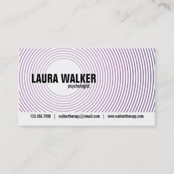 Hypnosis Circles - Purple Business Card by fireflidesigns at Zazzle