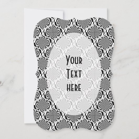 Hypnosis Pattern black white + your text (Front)