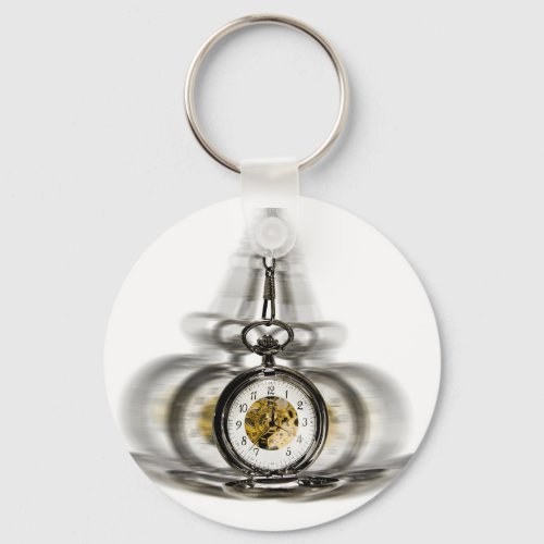 Hypnosis Spinning Clock Keychain