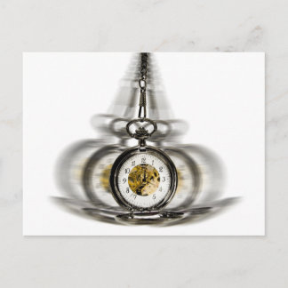 Hypnosis Spinning Clock Postcard