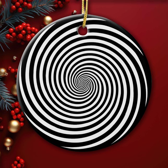 Hypnosis Spiral Ceramic Ornament (Hang it on your tree or display it year-round to keep your space a little mysterious!)