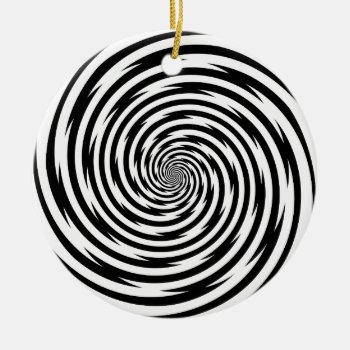 Hypnosis Spiral Ceramic Ornament by pomegranate_gallery at Zazzle