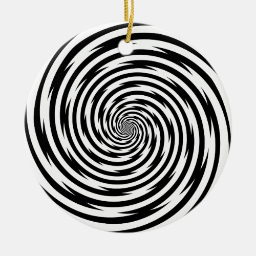 Hypnosis Spiral Ceramic Ornament