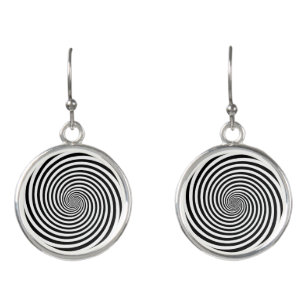 Twilight Zone Spiral Necklace - Swirling Hypnotic Vortex Silver Handmade  Pendant - 347-SRPN
