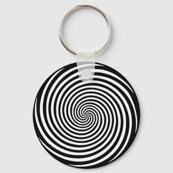 Hypnosis Spiral Keychain by pomegranate_gallery at Zazzle