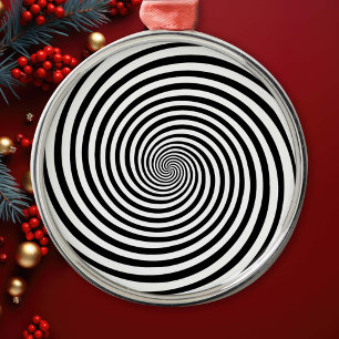 Hypnosis Spiral Metal Ornament
