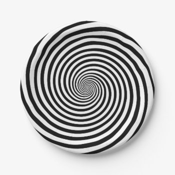 Hypnosis Spiral Paper Plate by pomegranate_gallery at Zazzle