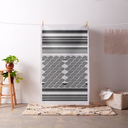 Hypnosis Stripes Pattern black white + your ideas Fabric