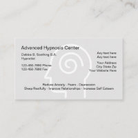 Hypnosis Theme Head Graphic Business Cards