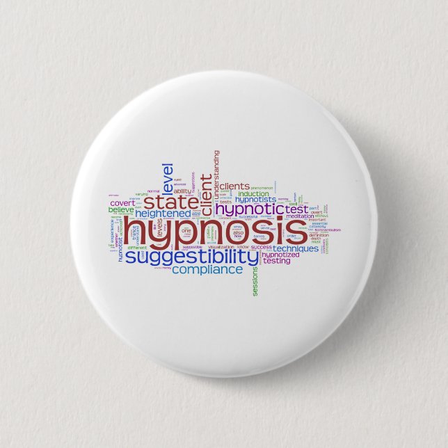 Hypnosis Word Art Button (Front)