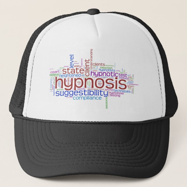 Hypnosis Word Art Trucker Hat (Front)