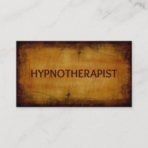 Hypnotherapist Antique Wood Grain Business Card