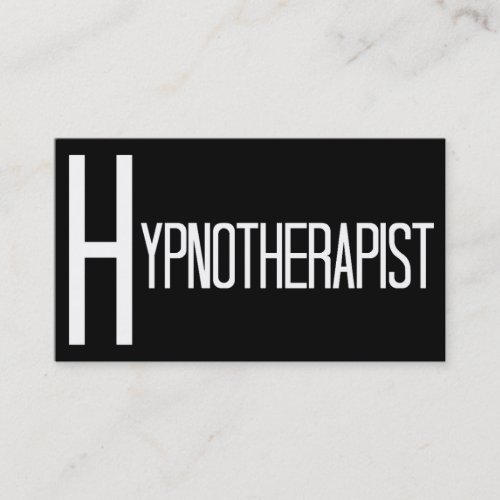 Hypnotherapist Black Simple Business Card