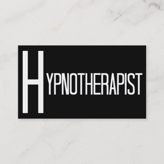 Hypnotherapist Black Simple Business Card (Front)