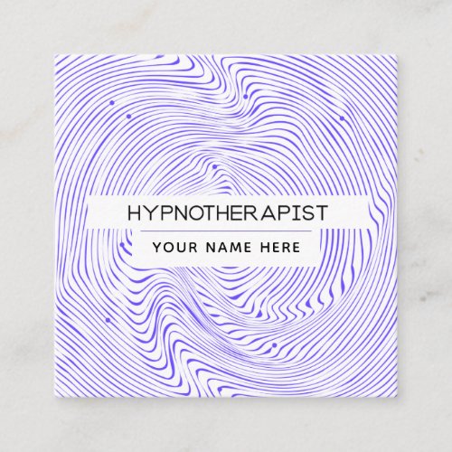 Hypnotherapist Hypnotist Optical Illusion Line Art Square Business Card