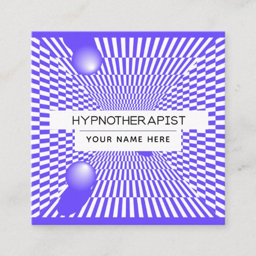 Hypnotherapist Hypnotist Social Media Illusion Square Business Card