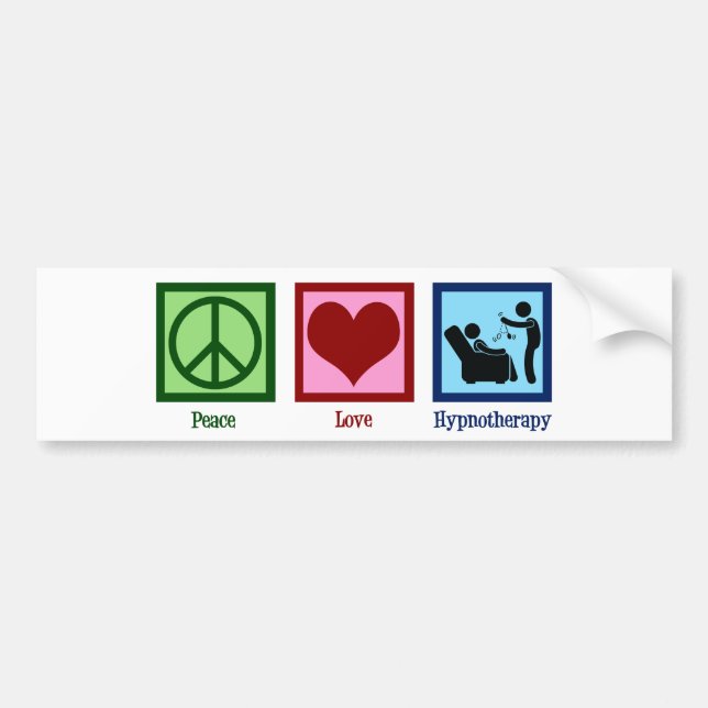 Hypnotherapist Peace Love Hypnotherapy Bumper Sticker (Front)