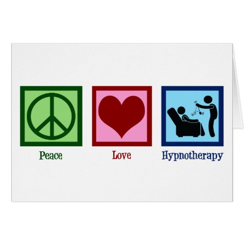 Hypnotherapist Peace Love Hypnotherapy Card