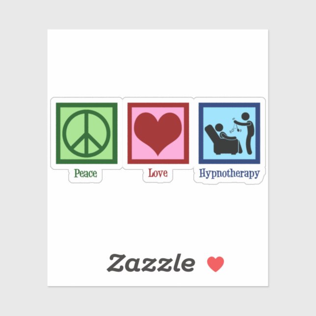 Hypnotherapist Peace Love Hypnotherapy Sticker (Sheet)