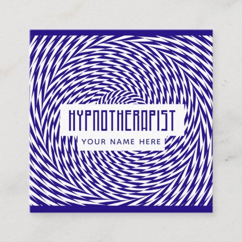 Hypnotherapist Therapy Hypnotist Optical Illusion  Square Business Card